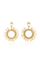 Brinker & Eliza Clementine 24k Gold-plated Glass Pearl Earrings