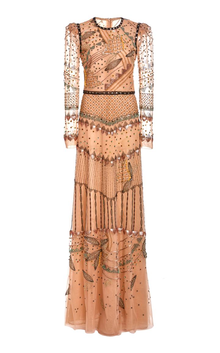 Moda Operandi J. Mendel Metallic-embroidered Tulle Gown Size: 0