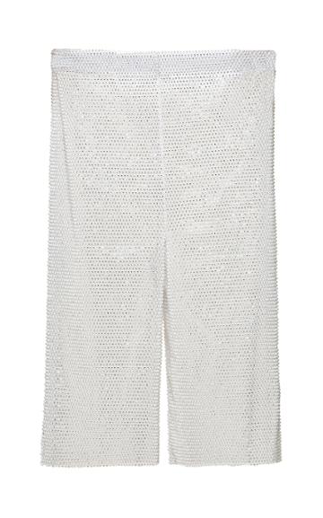 Mach & Mach Crystal-embellished Mesh Shorts