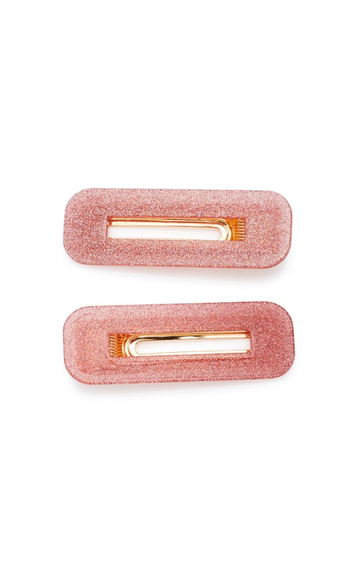 Valet Studio Greta Glitter Resin Hair Clip Set