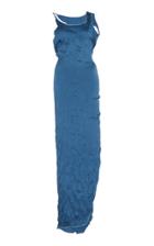 Peet Dullaert Silk Crushed Asymmetrical Maxi Dress