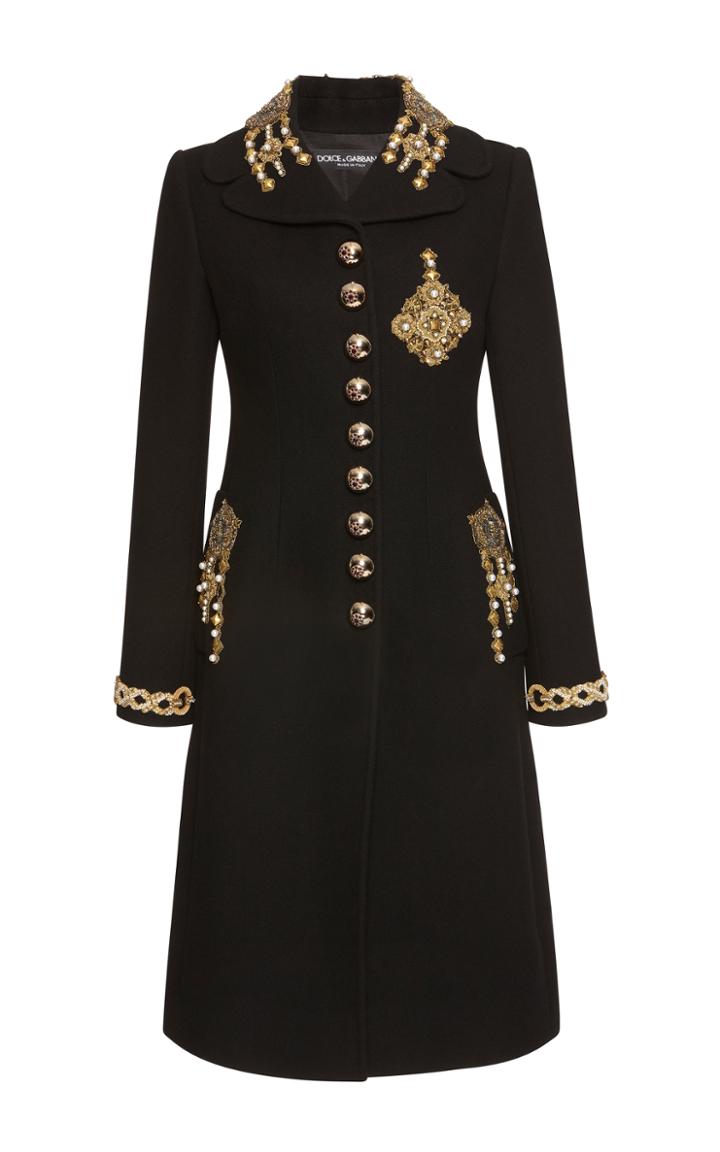 Dolce & Gabbana Embellished A Line Coat