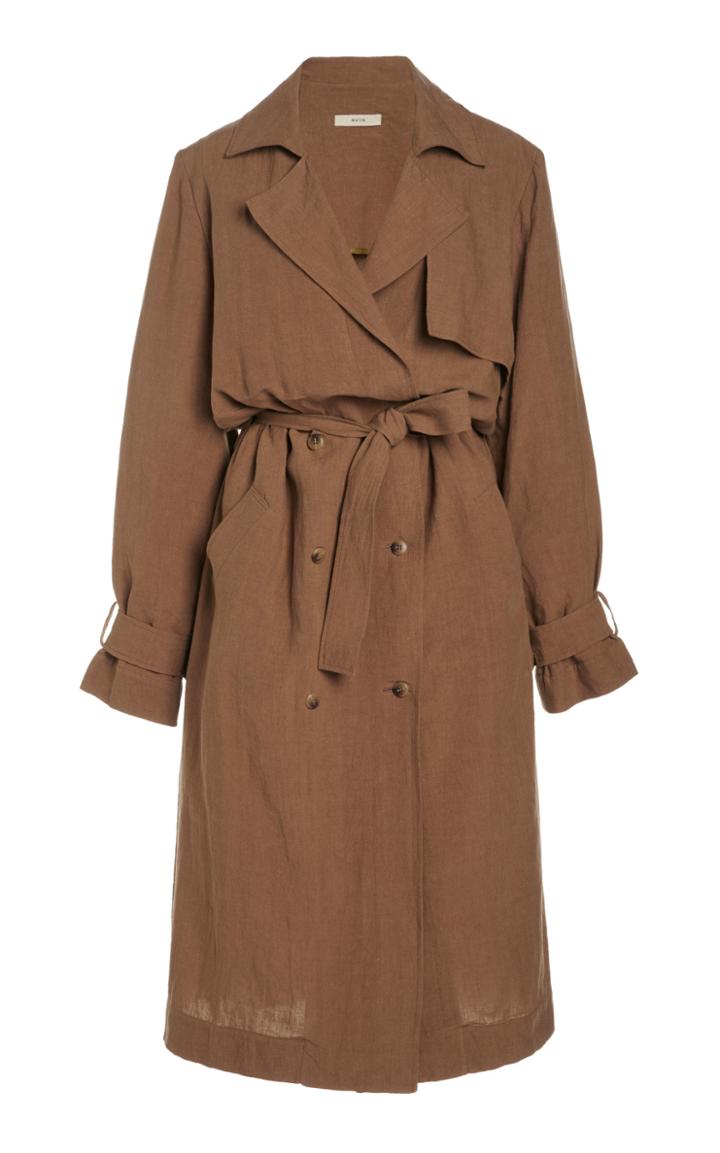 Moda Operandi Matin Linen Trench Coat
