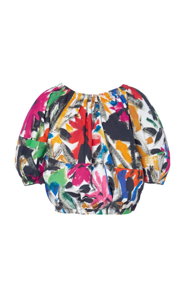 Moda Operandi Marni Floral-print Cotton Cocoon Top Size: 36