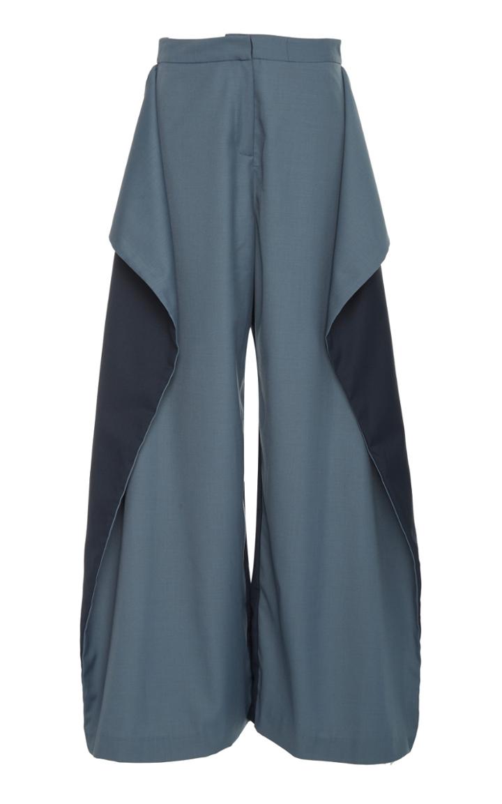 Marta Jakubowski Blossom Contrast Wool Trouser