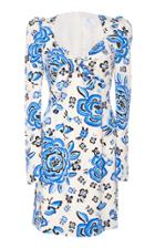 Rebecca De Ravenel Silk Georgette Tie Front Blouse