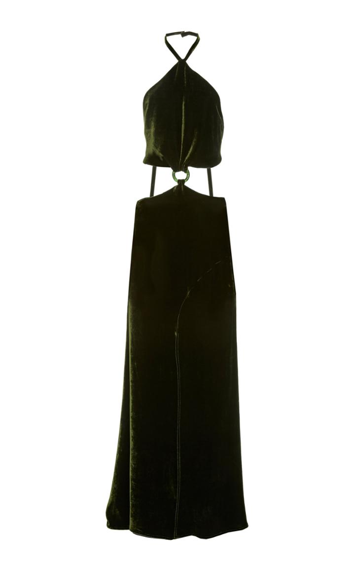 Cult Gaia Ilona Velvet Handkerchief Ring Dress