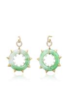 Moda Operandi Margaret Jewels One Of A Kind 18k Yellow Gold Green Picpic Earrings