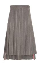 Thom Browne Wool Flannel Pleated Skirt
