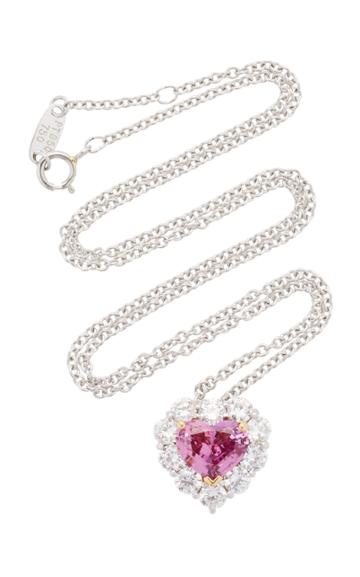 Bayco Pink Sapphire & Diamond Necklace