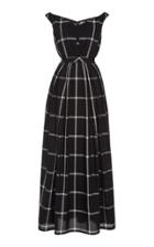 Thierry Colson Valeria Checked Cotton-silk Maxi Dress