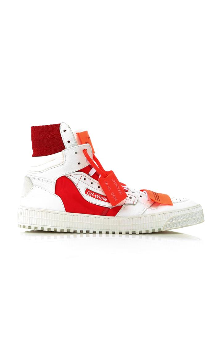 Off-white C/o Virgil Abloh Off-court Tumbled High-top Sneakers