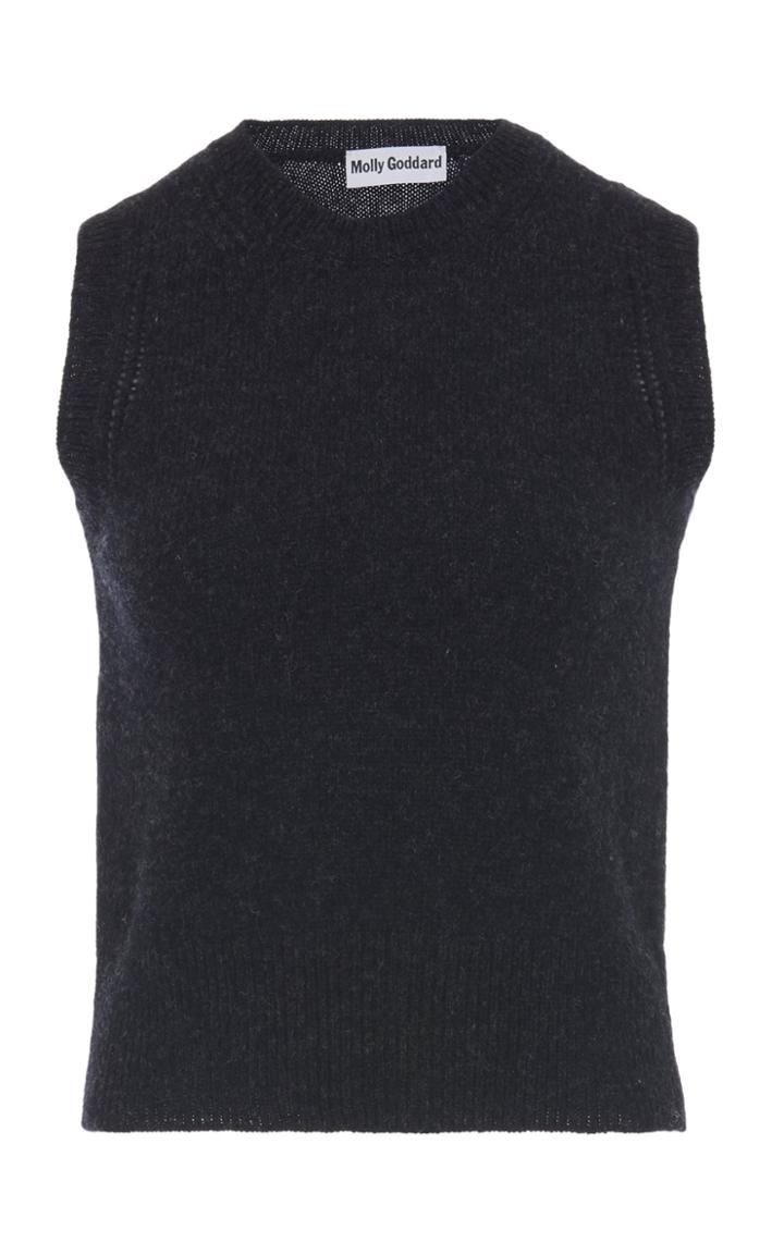 Moda Operandi Molly Goddard Harvey Pointelle-inset Wool Knit Top Size: S