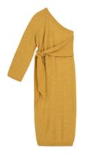 Nanushka Cedro Belted One-shoulder Knitted Midi Dress