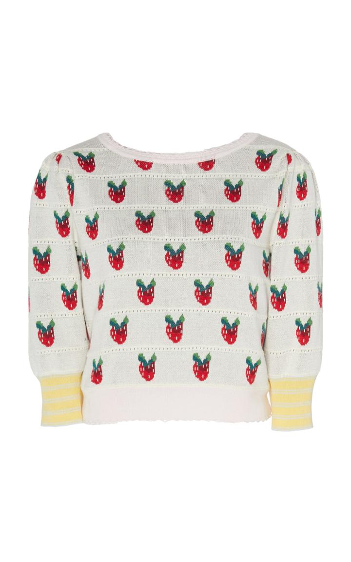 Moda Operandi Loveshackfancy Isha Strawberry Top Size: Xs