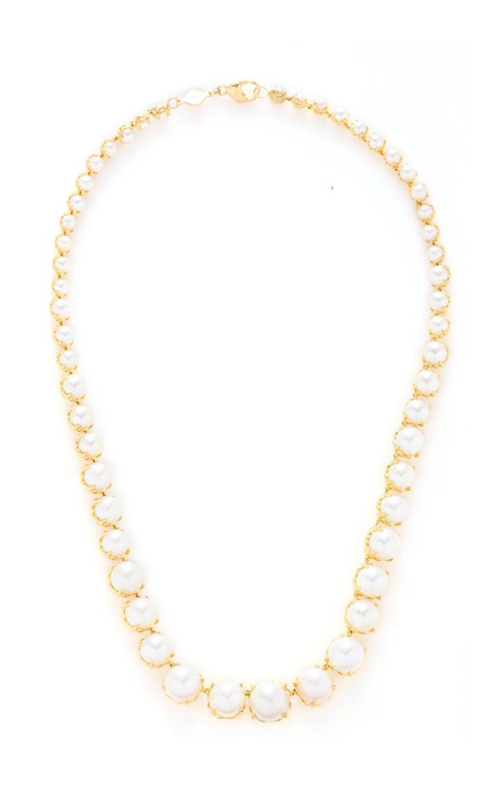 Jamie Wolf 18k Yellow Gold Signature Set Graduated Pearl Necklace
