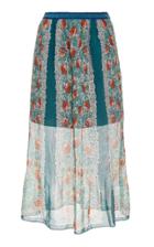 Anna Sui Flower Child Chiffon Panel Skirt