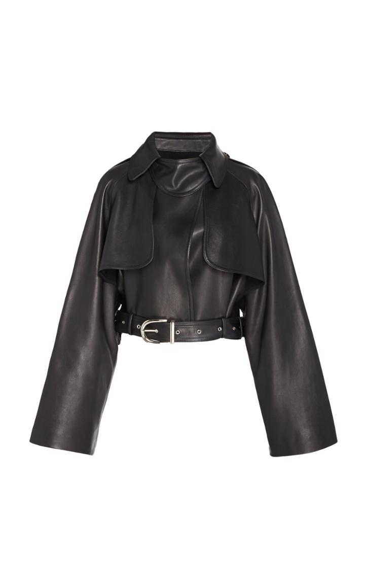 Khaite Krista Calfskin Moto Jacket