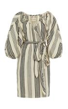 Moda Operandi Mara Hoffman Coletta Striped Voile Wrap Dress Size: Xxs