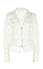 Akris White Embroidered Guipure Lace Jacket