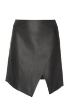 David Koma Asymmetric Leather Mini Skirt