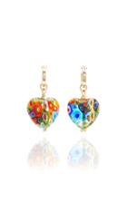 Brinker & Eliza Higher Love Millefiori Heart Huggie Earrings