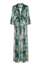 Anna Sui Butterfly Feather Silk Mesh & Lurex Jacquard Cover-up