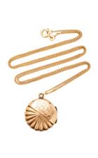 Vela One-of-a-kind Victorian Scalloped Locket Necklace