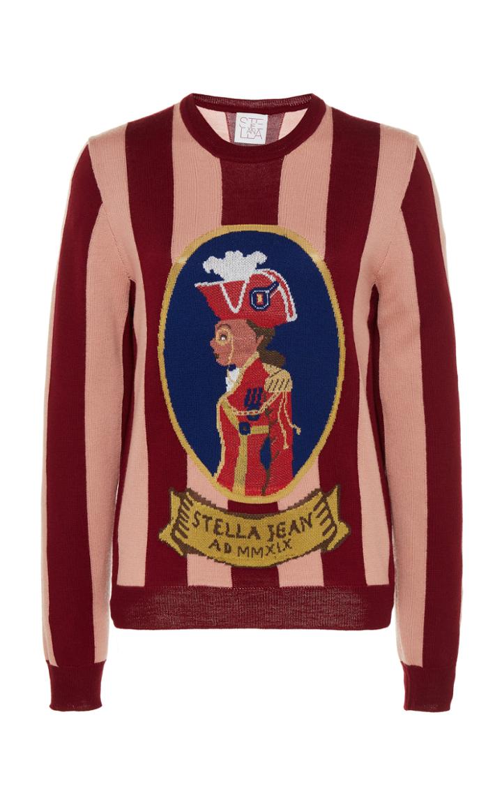 Stella Jean Striped Portrait Sweater