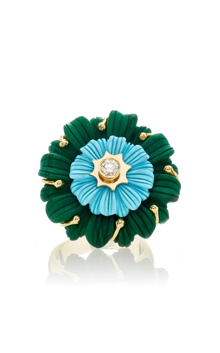Brent Neale M'o Exclusive Layered Flower Cocktail Ring