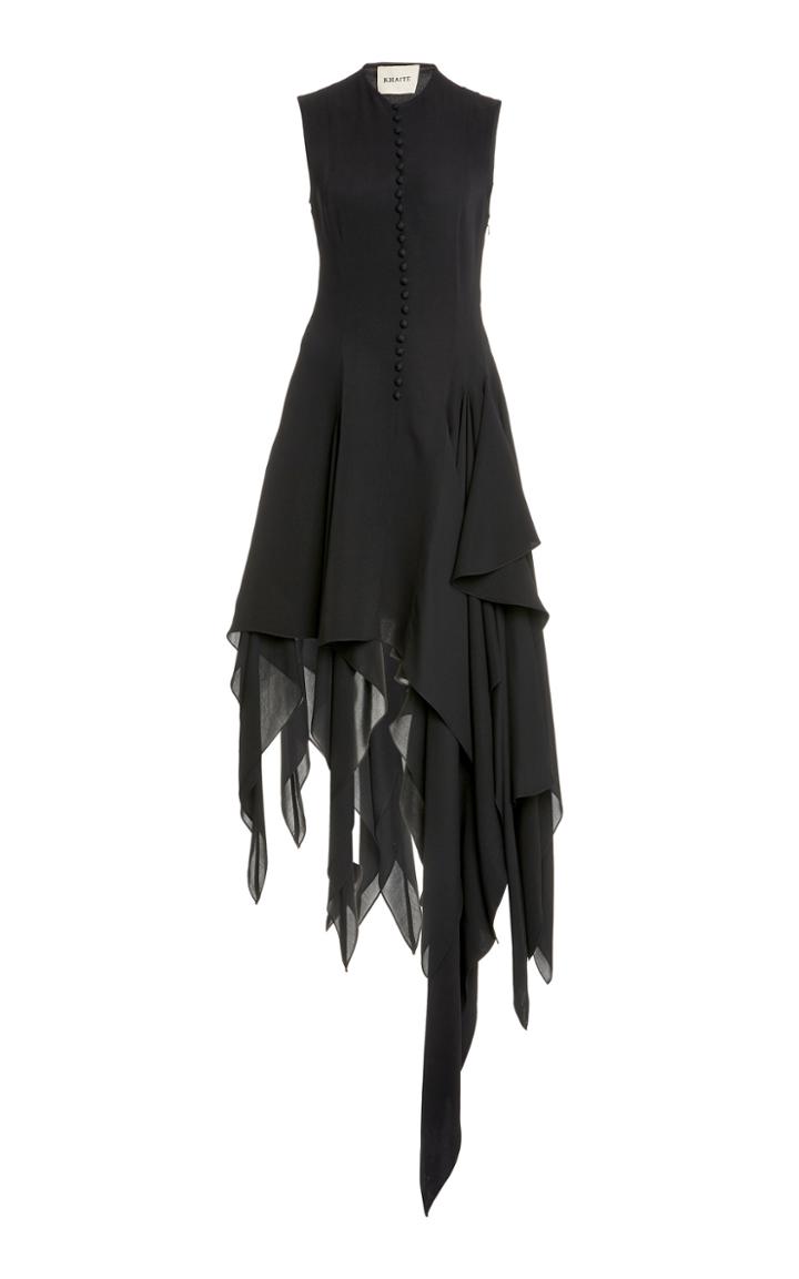 Moda Operandi Khaite Bethel Draped Silk Dress