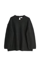 Moda Operandi By Malene Birger Amicia Oversized Ribbed-knit Wool-blend Sweater