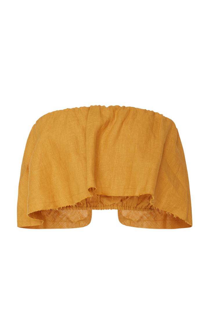 Faithfull Marigold Mala Strapless Cropped Top