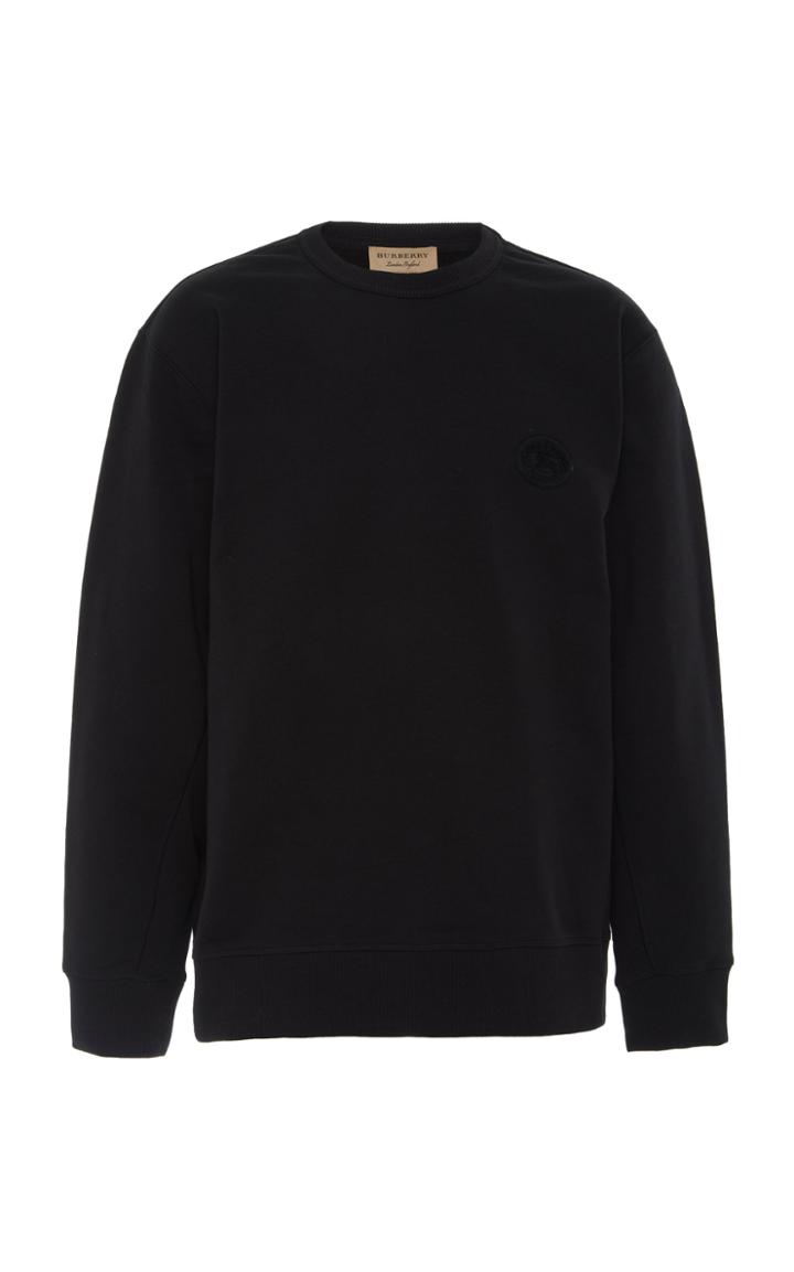 Burberry Embroidered Cotton-jersey Sweatshirt
