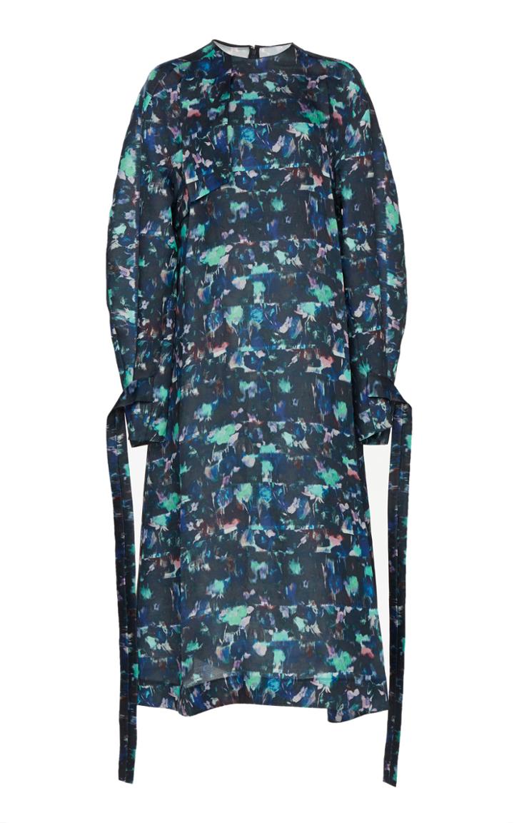 Cyclas Printed Silk-blend Trench Dress