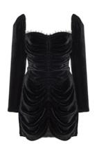 Markarian Crawford Crystal-embellished Ruched Velvet Mini Dress Size: