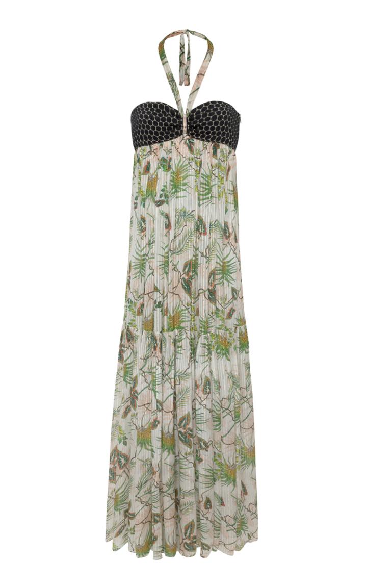 Adriana Iglesias Ella Printed Full Length Dress
