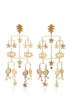 Kalmar Gold-plated Brass Mobile Earrings