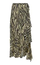 Faithfull The Brand Jasper Zebra-print Crepe Midi Skirt