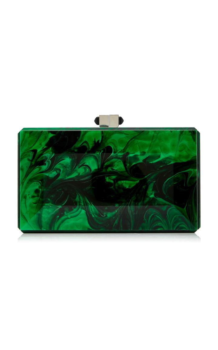 Judith Leiber Couture Rectangle Malachite Clutch