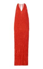 Jeffrey Dodd Drop Waist Gown With Tie Detail