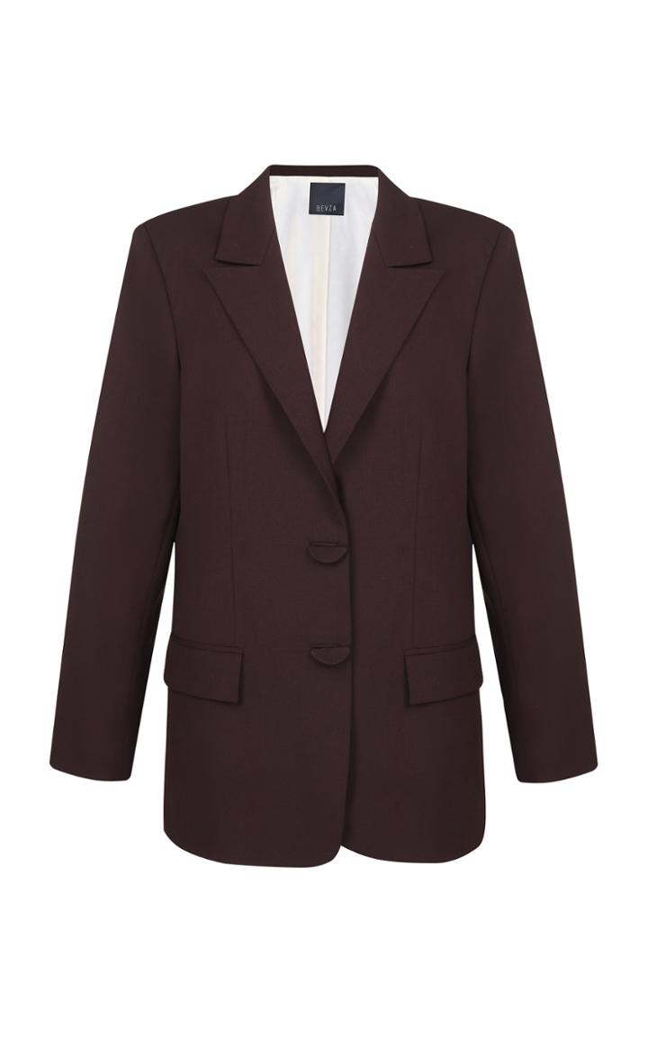 Moda Operandi Bevza Oversized Wool Blazer