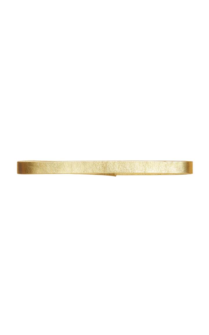 Romona Keveza Patent Leather Belt With Stone Buckle