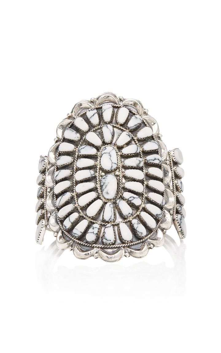 Fallon One-of-a-kind White Turquoise Monumental Cuff
