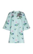 Moda Operandi Andrew Gn Puffed Sleeve Floral-print Satin Dress Size: 34