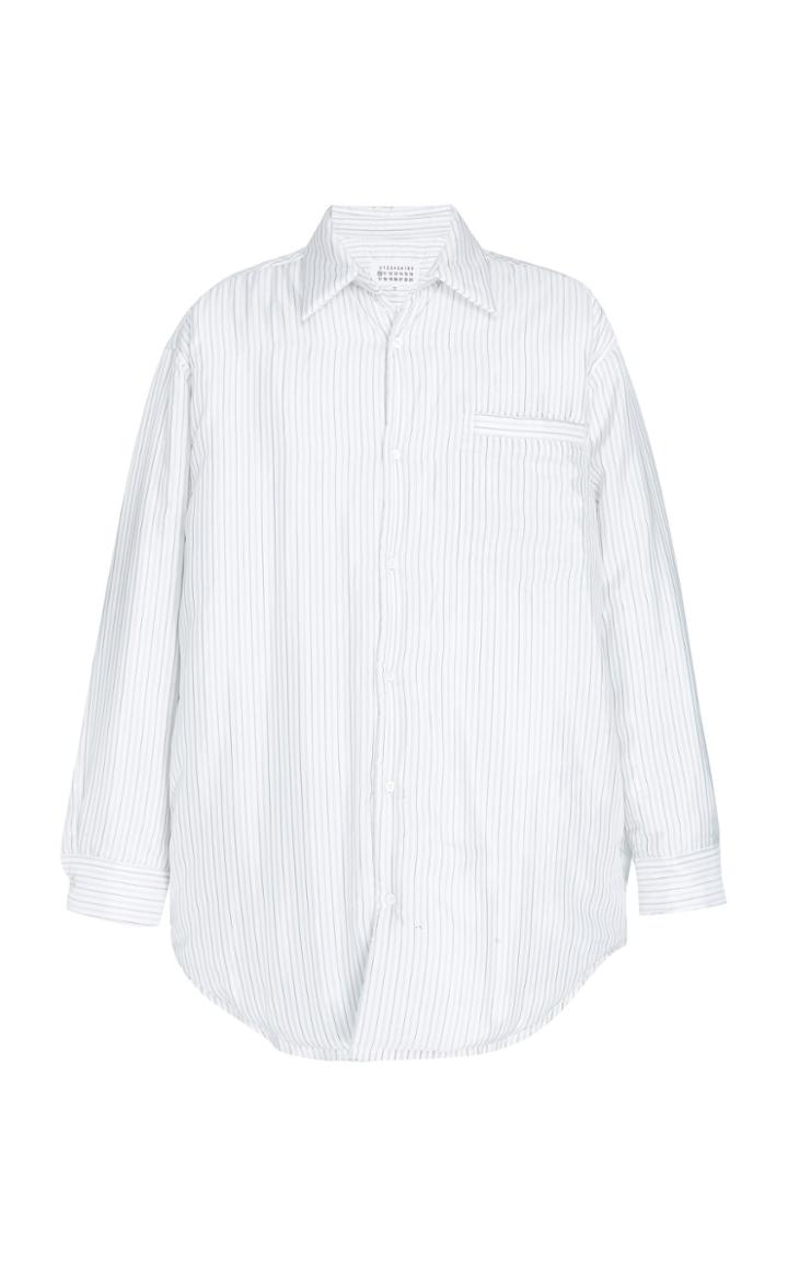 Maison Margiela Padded Oversized Striped Shirt