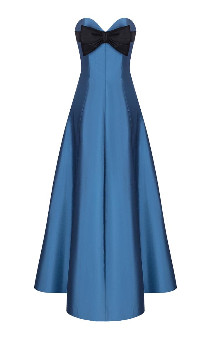 Moda Operandi Rasario Bow-embellished Silk Corset Gown Size: 38