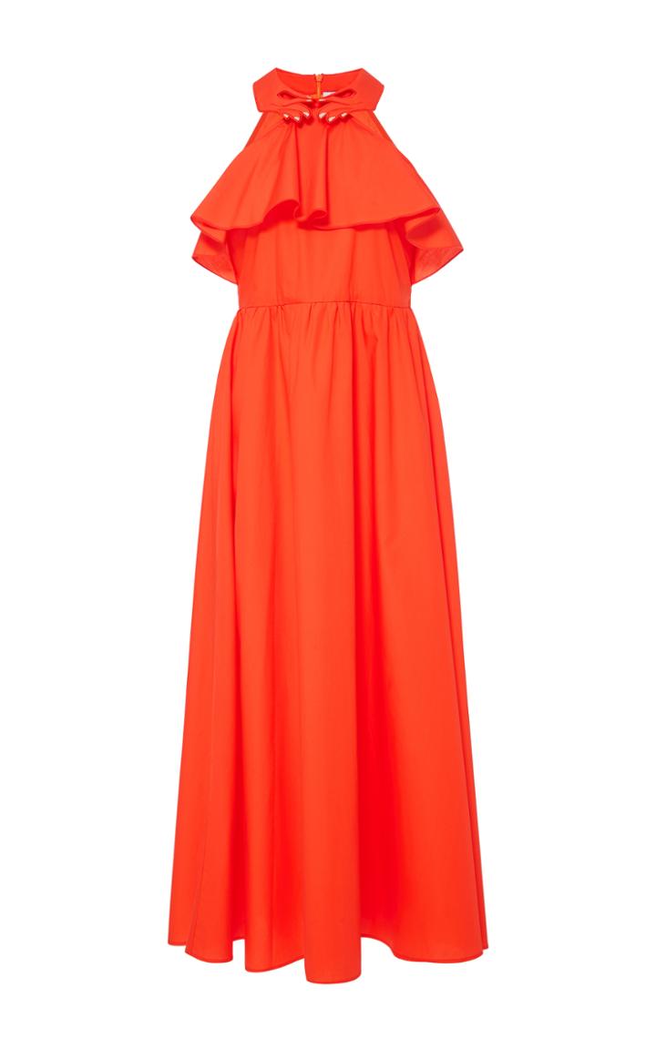 Vivetta Ruffle Halter Midi Dress