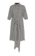 Tome Tie Front Cotton Silk Shirtdress