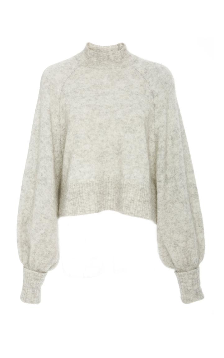 Marissa Webb Piper Mock Neck Wool Blend Sweater